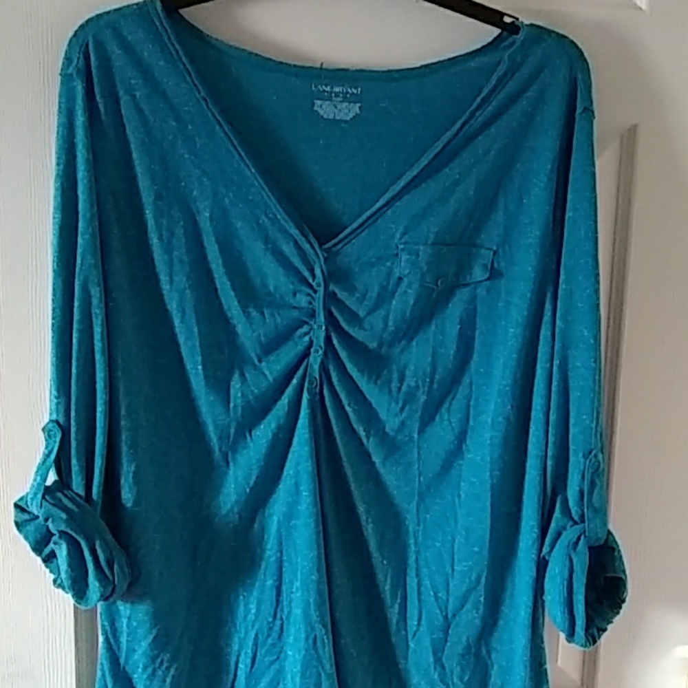 Lane Bryant Teal Heather Top